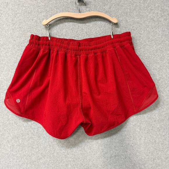Lululemon Hotty Hot Low-Rise Lined Athletic Running Shorts 4" Dark Red Size 12 - Picture 3 of 7